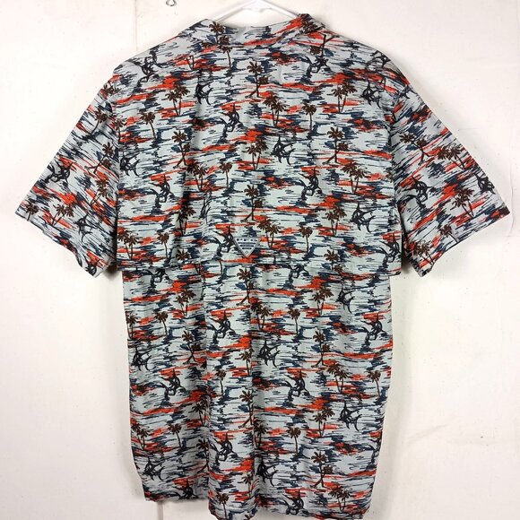Columbia PFG Mens Trollers Best Short Sleeve Shirt Size L Summer Fishing Marlin - Picture 6 of 8